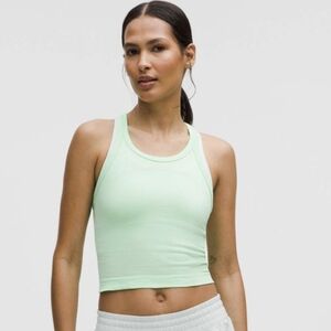 Lululemon NWT Swiftly Tech Cropped Racerback Tank 2.0 - Citra Lime Green sz 14